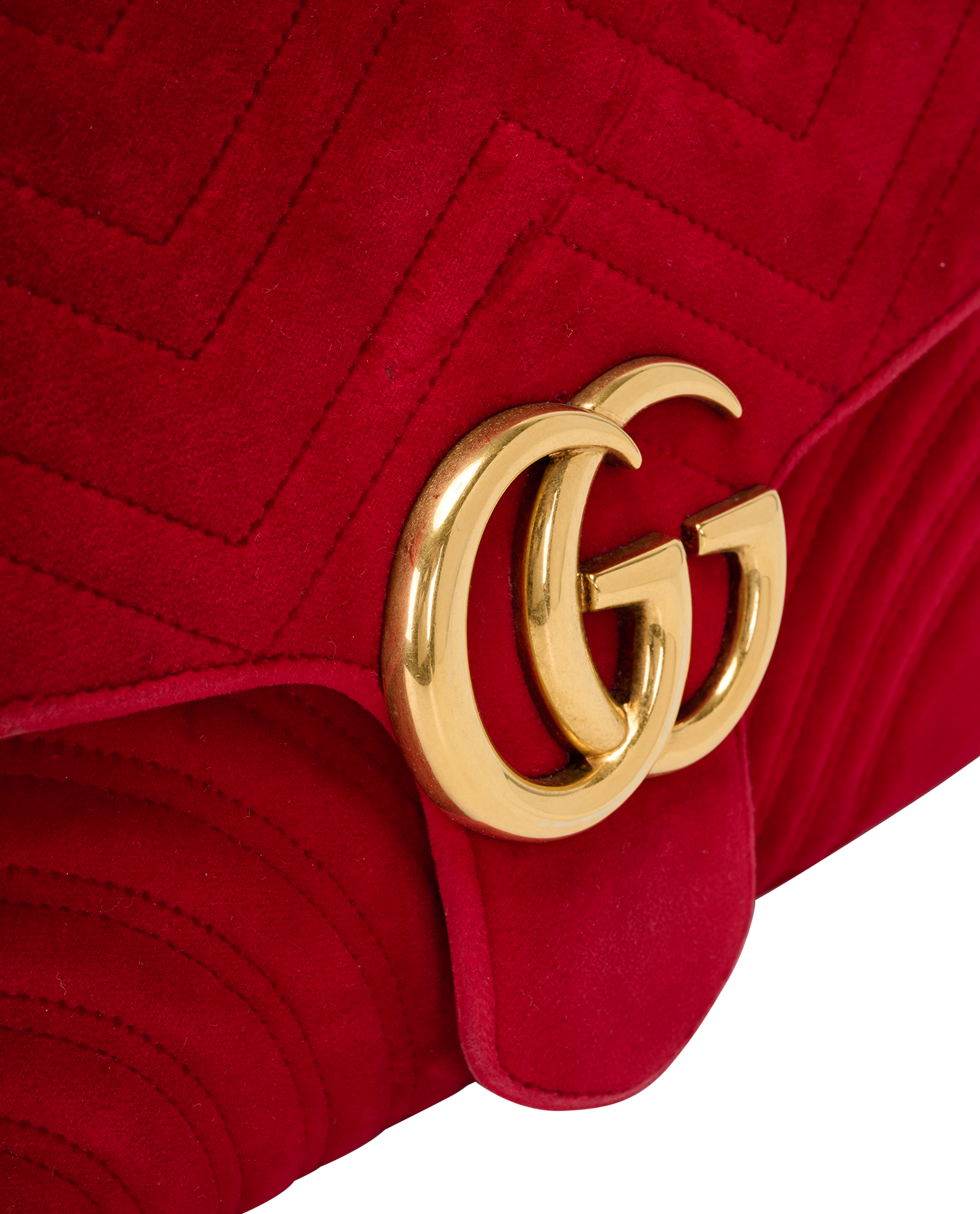 Medium GG Marmont Shoulder Bag, &pound;550, Handbags, Red, Velvet, Other view